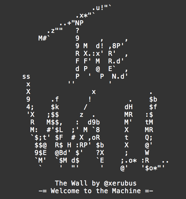 The Wall ASCII Art